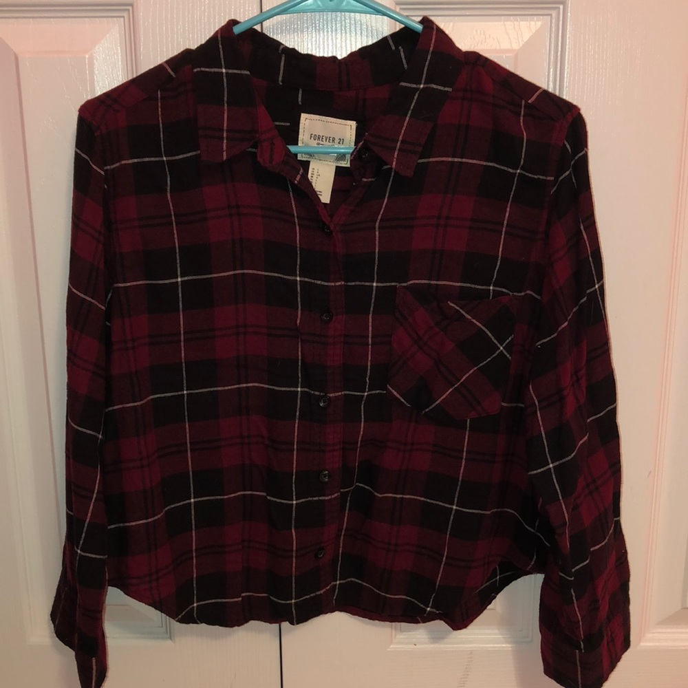 Forever21 Cropped Flannel